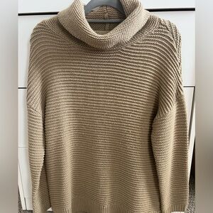 Elegant Cowl Neck Sweater in Taupe
